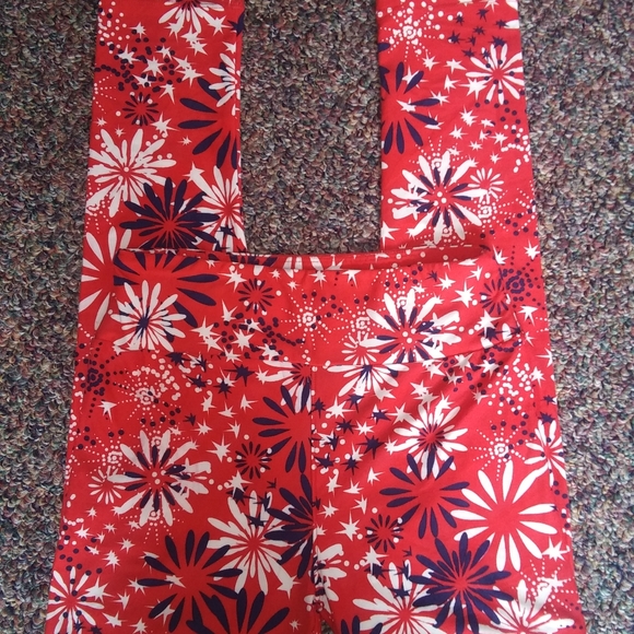 Women's Lularoe OS Firework Leggings - Picture 2 of 5